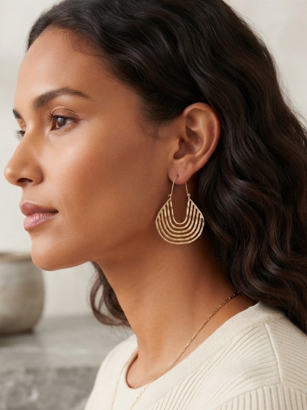 torrid Gold Layered Arc Drop Earrings